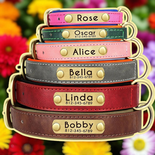 Collier personnalisable cuir chien