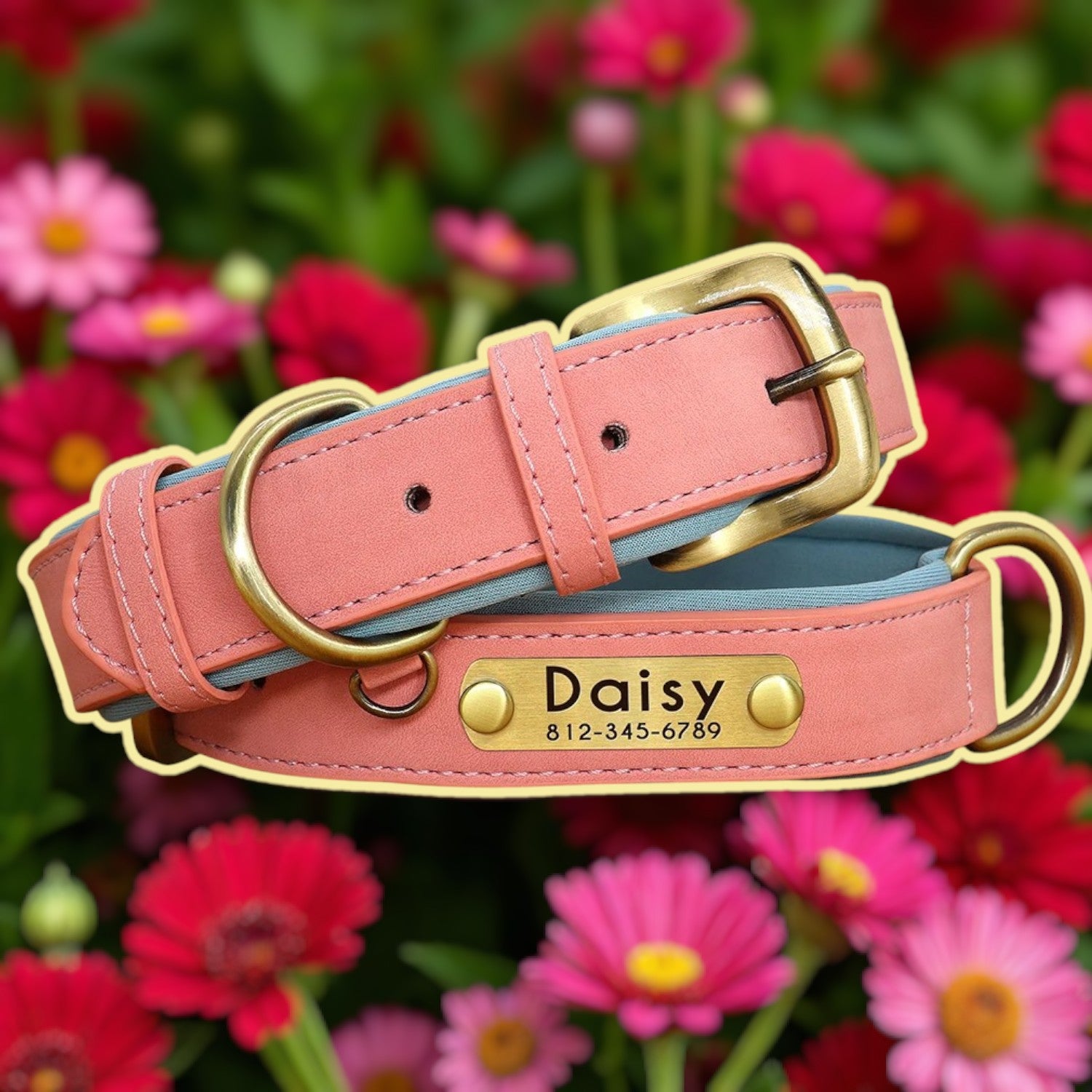Collier personnalisable cuir chien