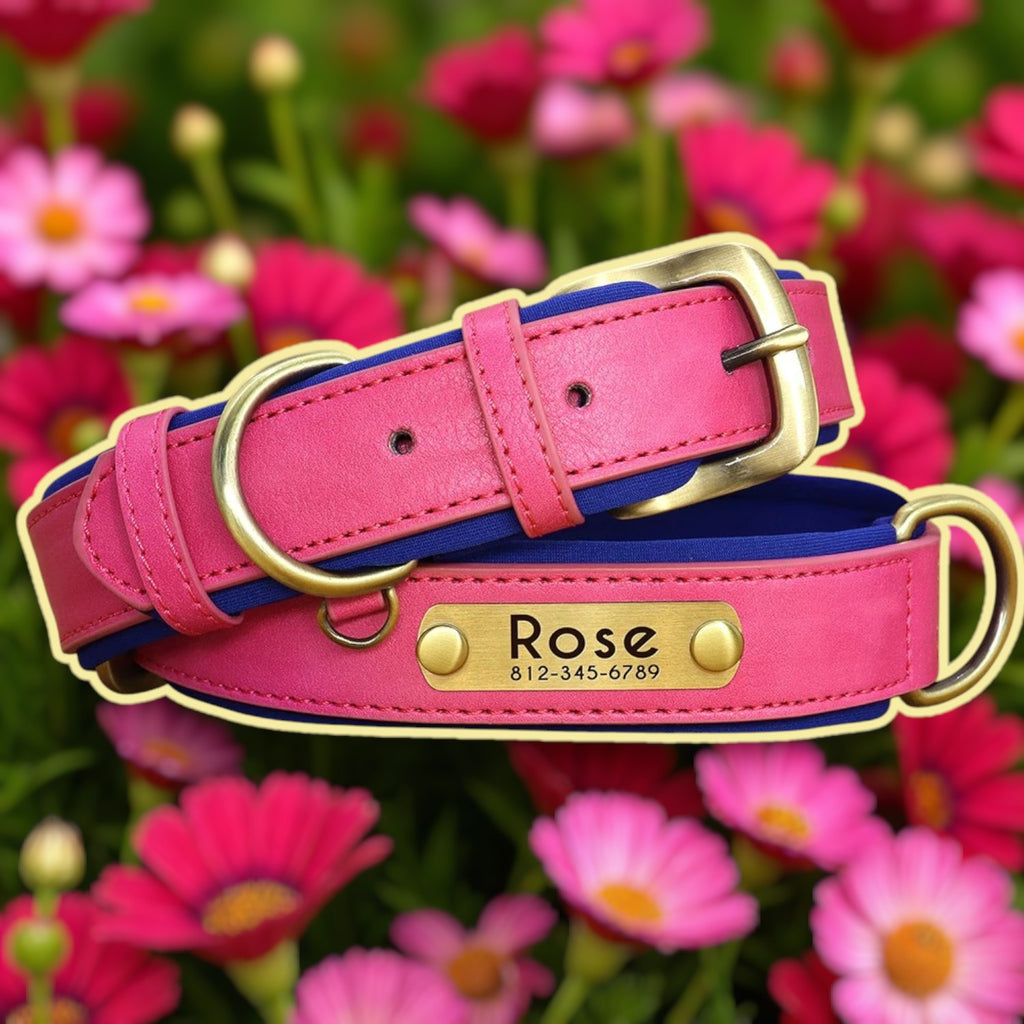 Collier personnalisable cuir chien
